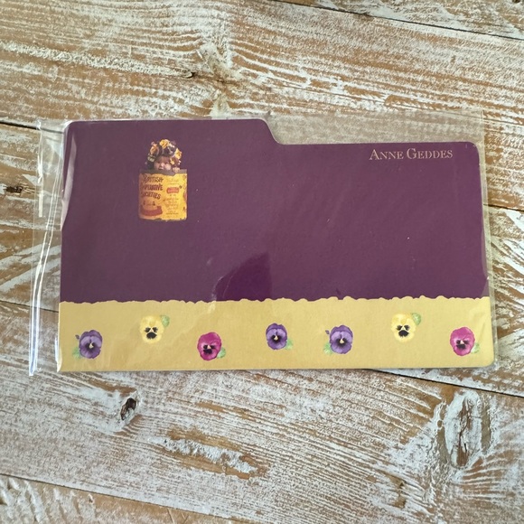 🦄🌸Rare! Anne Geddes Pansies Photo Box w/ Dividers🌸 - Picture 12 of 15